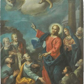 Restauro della tela raffigurante 'la consegna delle chiavi'