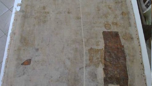 Restauro della tela raffigurante 'la consegna delle chiavi'