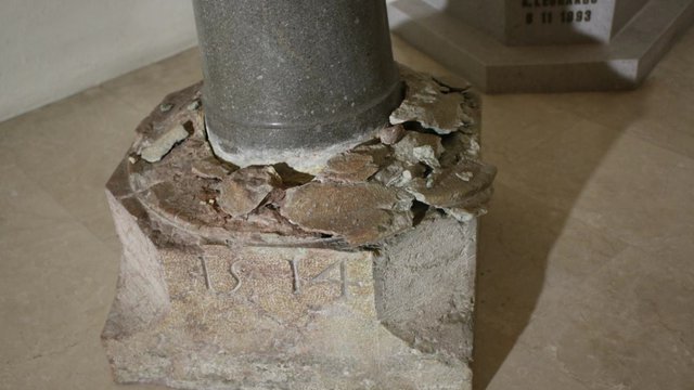 Restauro del fonte battesimale della chiesa di collalto