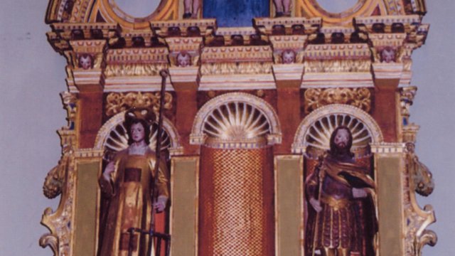 Ricostruzione statue e colonnine della pala lignea di san lorenzo e restauro della struttura