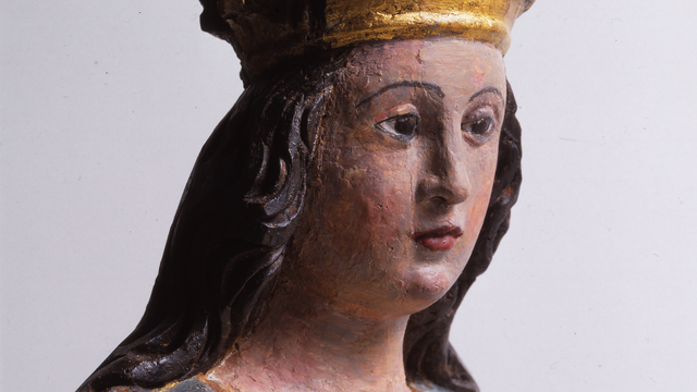 Scultura lignea Santa Caterina d'Alessandria Domenico da Tolmezzo Museo Carnico