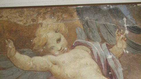 Restauro lacerti affreschi Parrocchia Santa Maria Annunziata Udine