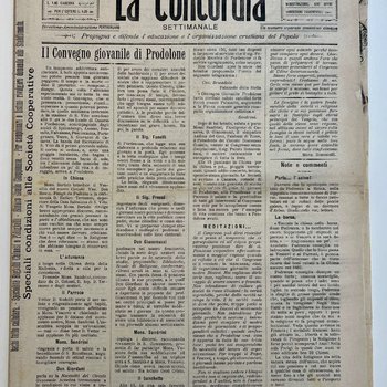 La concordia (1897-1917). restauro conservativo del primo settimanale della diocesi di concordia-pordenone