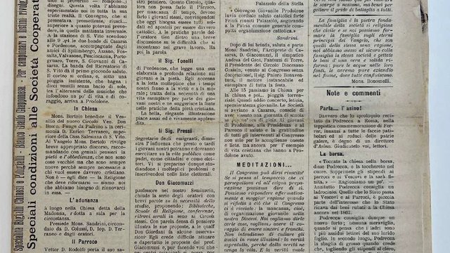 La concordia (1897-1917). restauro conservativo del primo settimanale della diocesi di concordia-pordenone