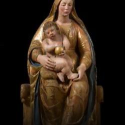 Restauro della terza opera, la Vergine col Bambino, del trittico attribuito ad Antonio Tironi