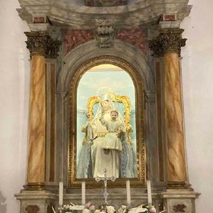 restauro delle due mense degli altari e del fonte battesimale della chiesa parrocchiale 'san martino vescovo' in tiezzo