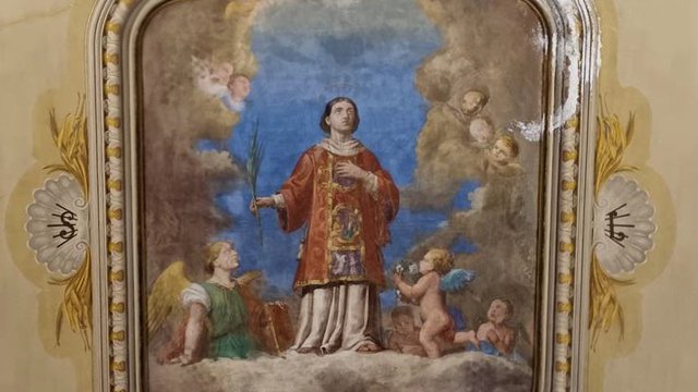 Restauro conservativo dell'affresco della navata nella chiesa di san lorenzo martire