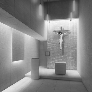 Realizzazione di una nuova cappella feriale per la sistemazione del crocifisso ligneo risalente al xv sec.