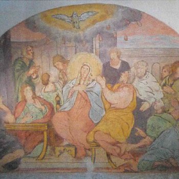 Affreschi del presbiterio e di una tela della via crucis del santuario della santissima trinità