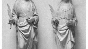 Restauro di due sculture lignee policrome raffiguranti sante vergini martiri