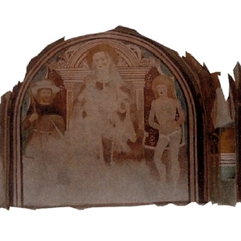 Restauro degli affreschi e degli intonaci antichi del capitello devozionale di fine sec. xv, situato in via Zuiano