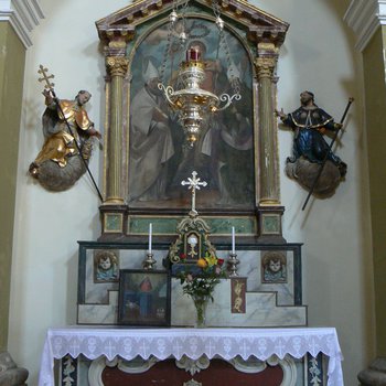 Restauro conservativo ed estetico di due sculture lignee raffiguranti S. Gregorio papa e S. Giacomo maggiore