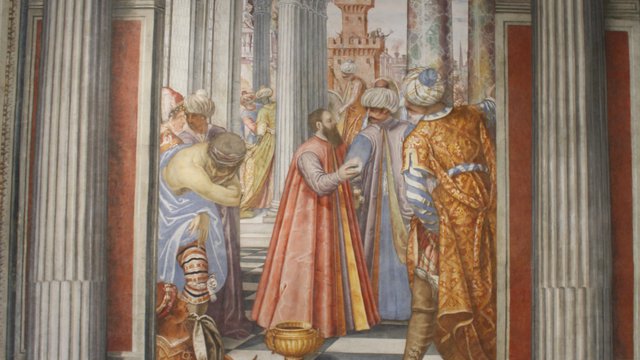 restauro degli affreschi (comparto 'b' e 'c') del salone d'onore del palazzo ragazzoni