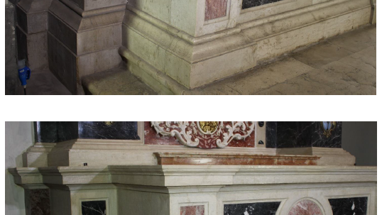 Restauro altare del crocifisso e relativa tela Duomo di Palmanova
