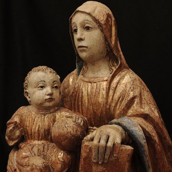 Restauro di una scultura lignea raffigurante Madonna col Bambino di Giovanni Martini