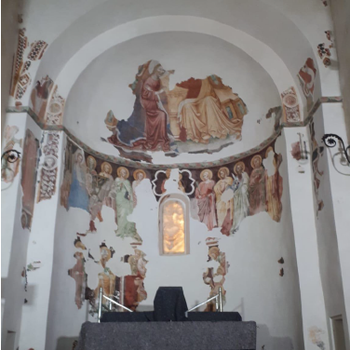 Restaurati gli affreschi medievali della chiesa di Santa Maria di Castello