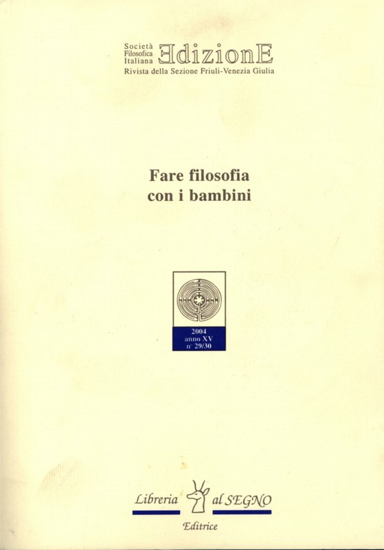 Fare filosofia con i bambini