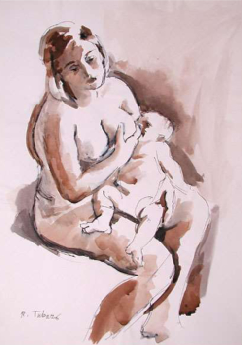 Mamma con neonato