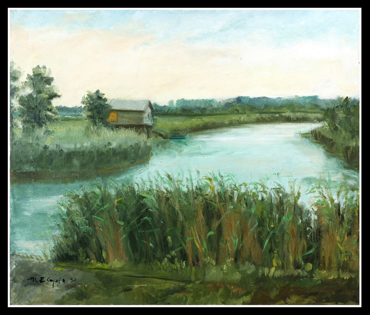 Il fiume a sera
