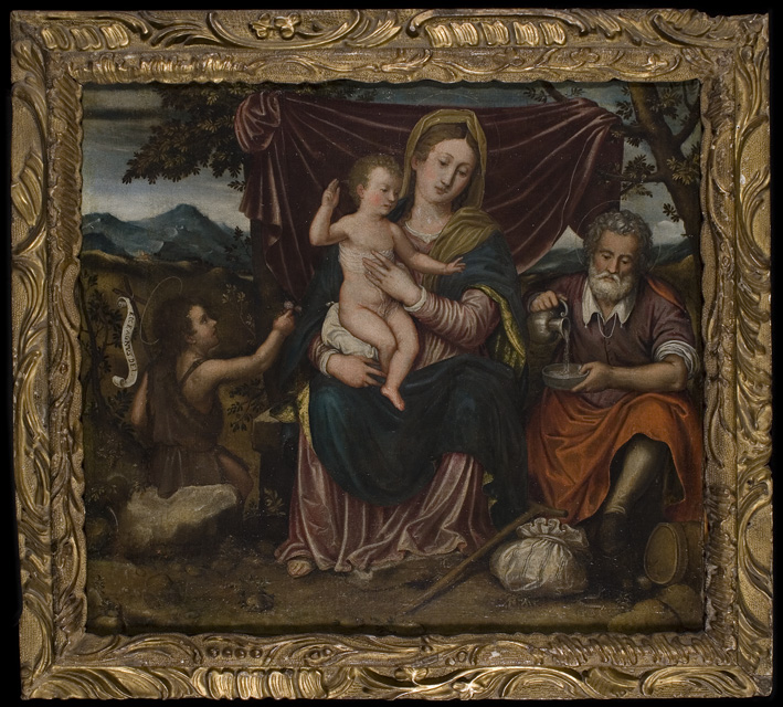 La Sacra Famiglia con San Giovanni Battista