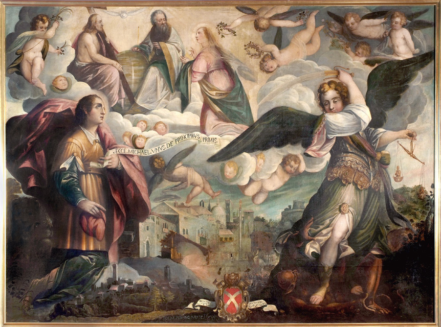 La Trinità, la Beata Vergine e i santi Daniele e Michele