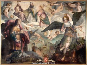 La Trinità, la Beata Vergine e i santi Daniele e Michele