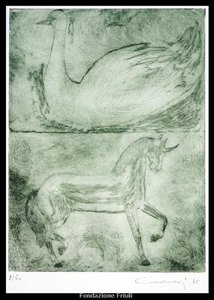 Animali quasi fantastici (cigno e cavallo)