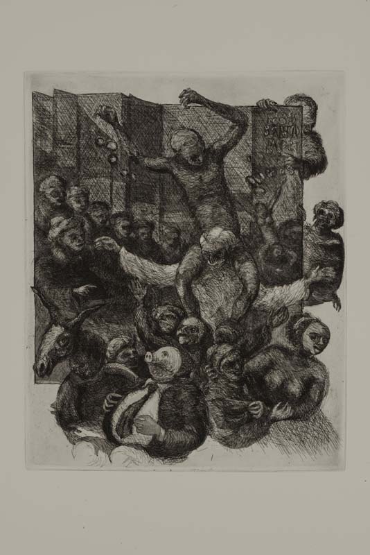 interno con figure: festa mascherata